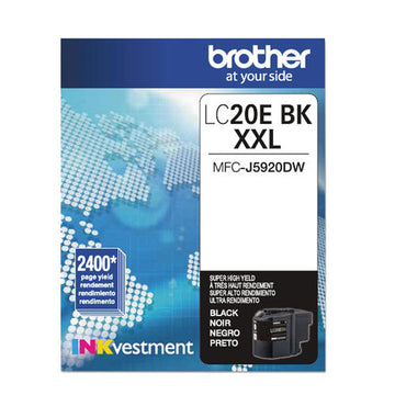 Brother LC20EBK Original Black Ink Cartridge Extra High Yield for use in MFCJ5920DW, MFCJ775DW, MFCJ775DW XL, MFCJ785DW, MFCJ985DW, MFCJ985DW XL
