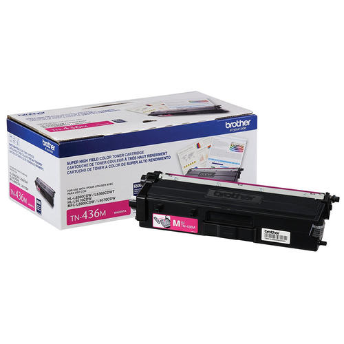 ORIGINAL Brother TN436 M  Magenta Toner Cartridge (High Yield of TN433 Magenta)