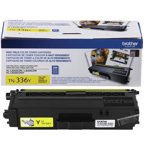BROTHER TN336Y Original Yellow Toner Cartridge High Yield for use in HLL8250CDN, HLL8350CDW, HLL8350CDWT, MFCL8600CDW, MFCL8850CDW