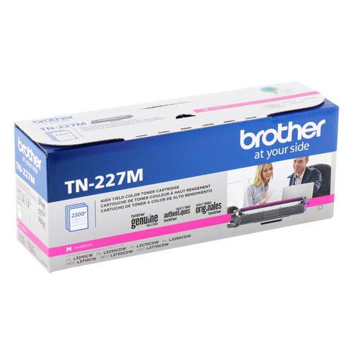 Brother TN227M Original Magenta Toner Cartridge High Yield for use in HL-L3210CW, HL-L3230CDW, HL-L3270CDW, HL-L3290CDW, MFC-L3710CW, MFC-L3750CDW, MFC-L3770CDW