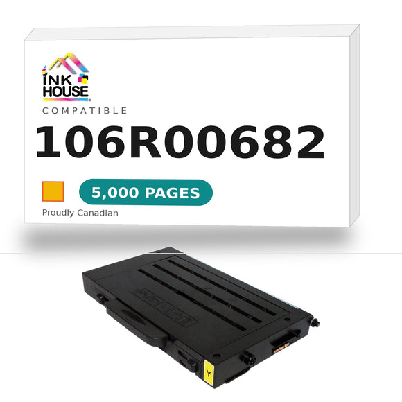 Compatible Xerox 106R00682 Toner Cartridge, Laser, Yellow, (106R00682)