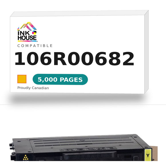 Xerox 106R00682 Toner Cartridge, Laser, Yellow, (106R00682)