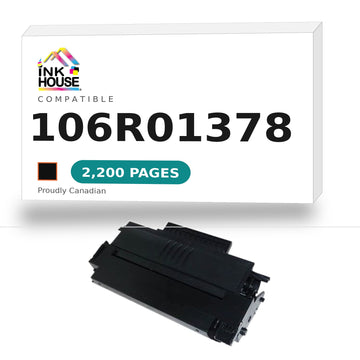 Compatible Xerox Toner Cartridge, Laser, Black, (106R01378)