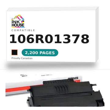 Xerox Toner Cartridge, Laser, Black, (106R01378)