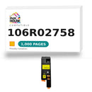 Xerox 106R02758 Compatible Yellow Toner Cartridge for Phaser 6022, WorkCentre 6027-1