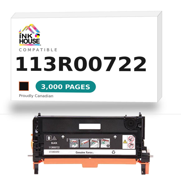 Compatible Xerox® 113R00722 Black Toner Cartridge