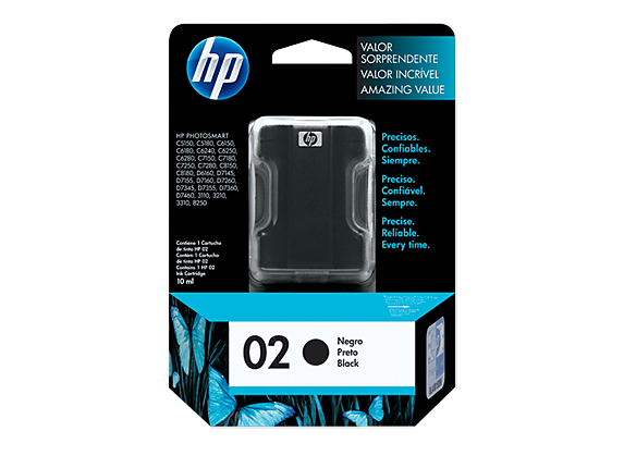 Original HP 02 Black Inkjet Cartridge (C8721WC/C8721WN, HP02)