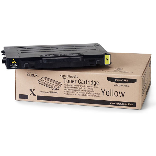 Xerox 106R00682 Toner Cartridge, Laser, Yellow, (106R00682)