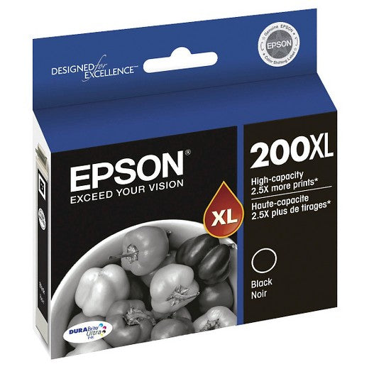 Original Epson 200XL, Black Ink Cartridge, High Capacity (T200XL120)