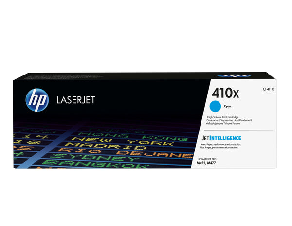 Original HP 410X (CF411X) Cyan Toner Cartridge (High Yield)