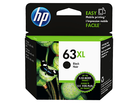 Original HP 63XL Black High Yield Ink Cartridge (F6U64AN)