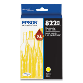 Epson T822XL T822XL420S Original Yellow Ink Cartridge High Yield for use in WorkForce Pro WF3820, WorkForce Pro WF4820, WorkForce Pro WF4830, WorkForce Pro WF4834
