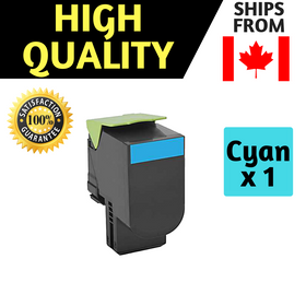 Remanufactured  Lexmark 80C1HC0 (801HC) Cyan Toner Cartridge