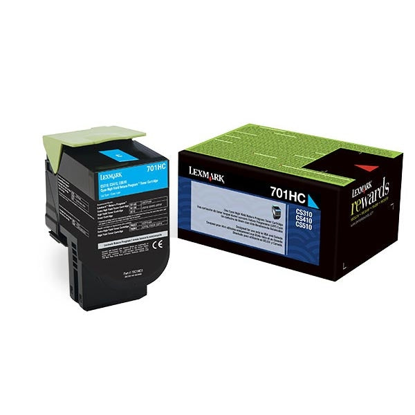 Original LEXMARK CYAN TONER 701HC  CS310DN/410N/410DN 3K (70C1HC0)