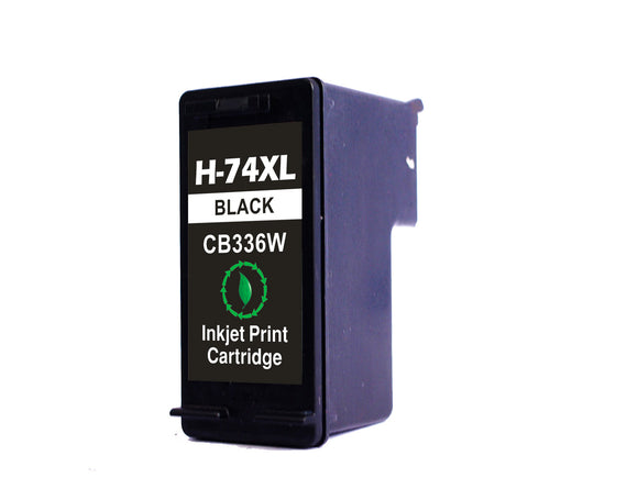 HP 74XL Black Remanufactured Inkjet Cartridge  High Capacity (CB336WN)
