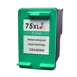 HP 75XL Color Remanufactured Inkjet Cartridge  High Capacity (CB338WN)