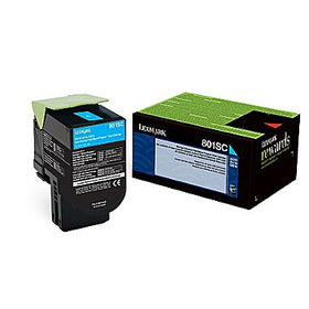 Original Lexmark 80C1SC0 New Cyan Toner Cartridge