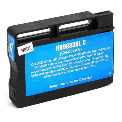 HP 933XL Cyan New Compatible Inkjet Cartridge High Capacity (CN054AN)