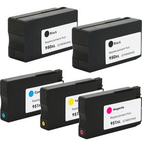 HP  2x 950XL / 1 x 951XL Black & Color New Compatible Combo Pack- High Capacity 2 Black & 1 of each color