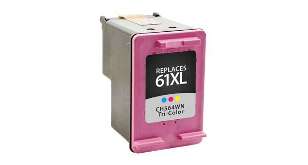 HP 61XL Color Remanufactured Inkjet Cartridge - High Capacity of HP 61 (CH564WN)