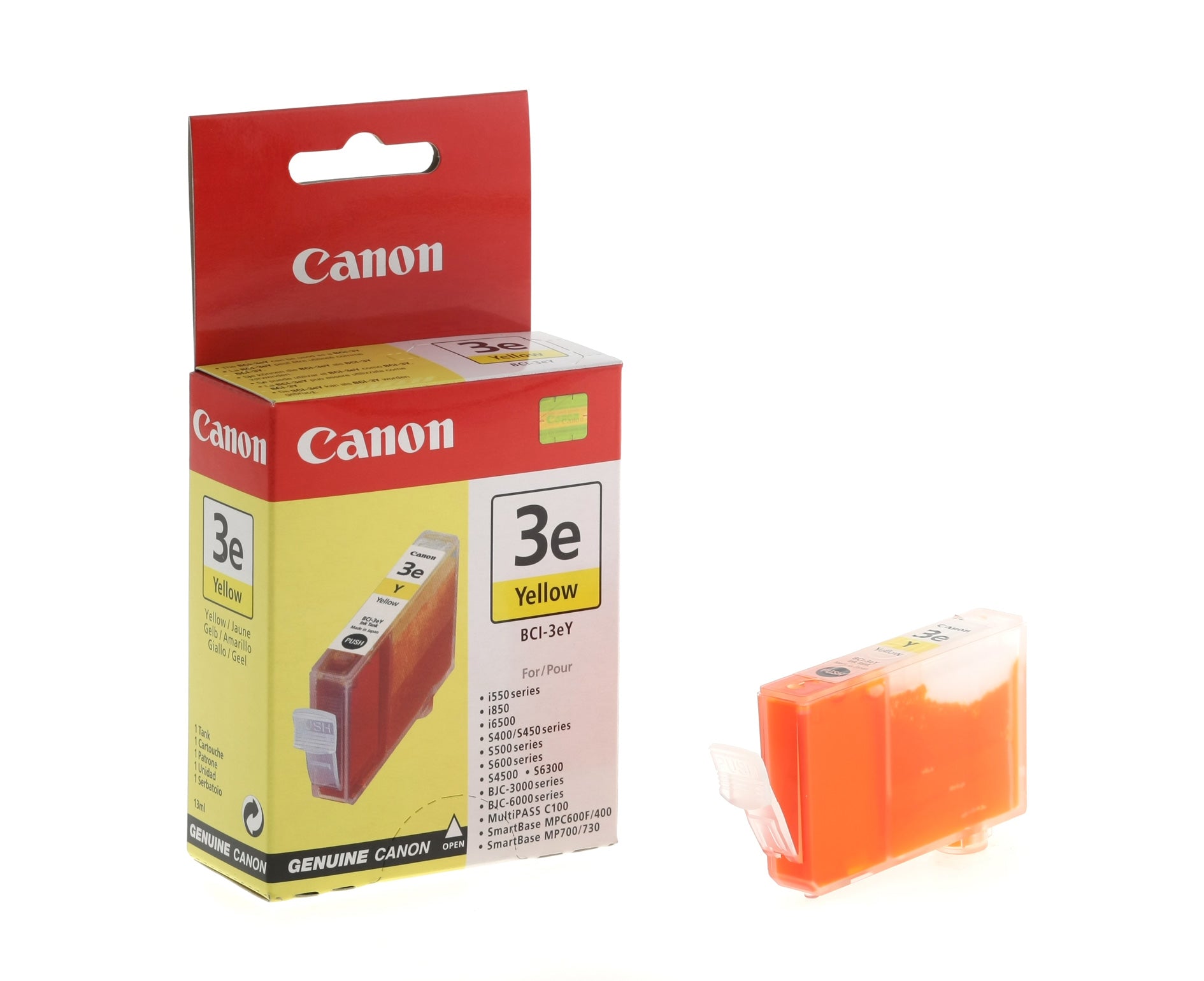 Original Canon BCI3eY/6Y New Yellow Inkjet Cartridge
