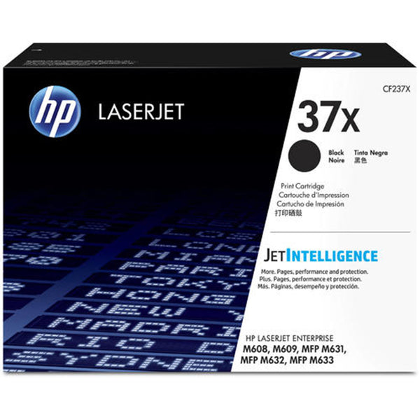 HP 37X CF237X Original Black High Yield Toner Cartridge for use in LaserJet Enterprise Flow MFP M608 M609 M631 M632 M633