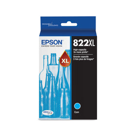 Epson T822XL T822XL220S Original Cyan Ink Cartridge High Yield for use in WorkForce Pro WF3820, WorkForce Pro WF4820, WorkForce Pro WF4830, WorkForce Pro WF4834