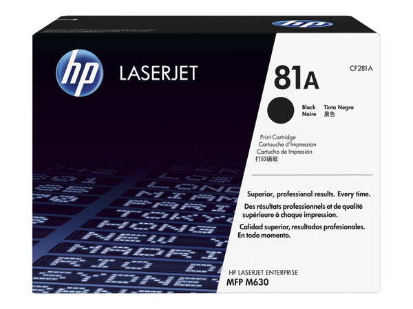 HP 81A CF281A Original Black Laser Toner Cartridge for use in LaserJet Enterprise M604, M605, M606, M630