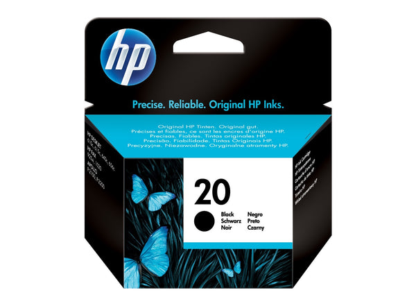 Original HP 20 Black Ink Cartridge (C6614D)