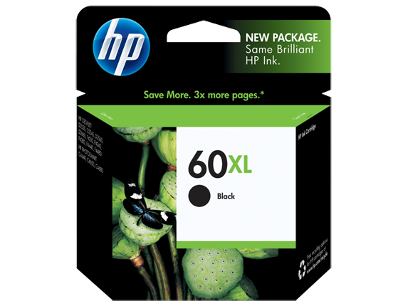 Original HP 60XL Black High Yield  Ink Cartridge (CC641WN)