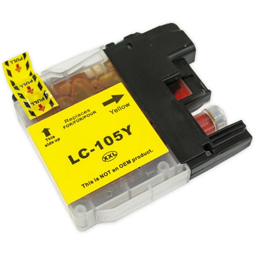 Brother LC105Y XL New Yellow Compatible Inkjet Cartridge (LC105Y)