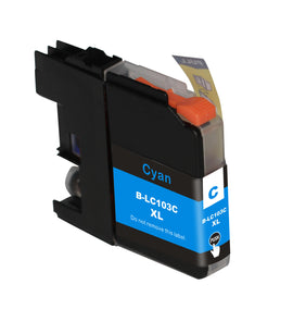 Brother LC 103XL New Cyan Compatible Inkjet Cartridge (LC103/1 C)
