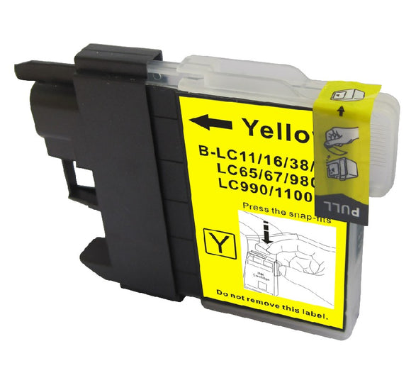 Brother LC61Y / LC65Y New Yellow Compatible Inkjet Cartridge (LC61Y)