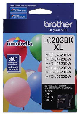 Original Brother LC203BKS Black Ink Cartridge, HighYield
