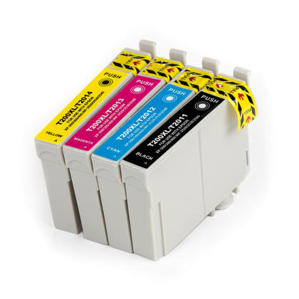 Epson 200XL New Compatible Inkjet Cartridges - Combo Pack of 4 (BK,C,M,Y) (High Capacity Version of Epson 200)