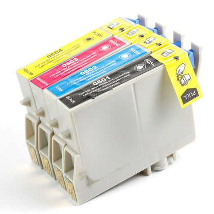 Epson T060 New Compatible Inkjet Cartridges - Combo Pack of 4 (BK,C,M,Y)