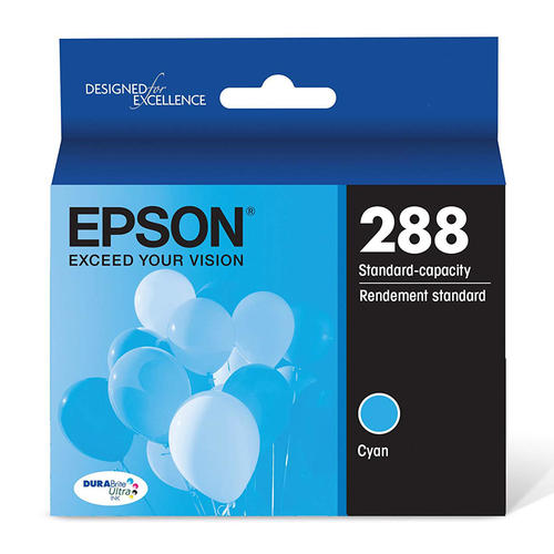 Original Epson 288XL DURABrite Ultra (T288XL220S), Cyan Ink Cartridge, High Capacity