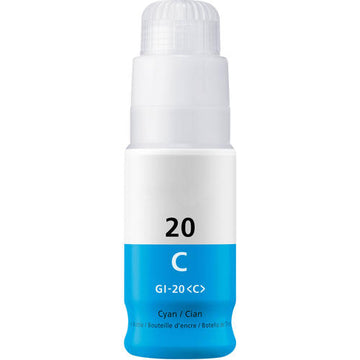 Canon GI20 Compatible Ink Bottle PGBK/C/M/Y for use in PIXMA G5020, PIXMA G6020, PIXMA G7020