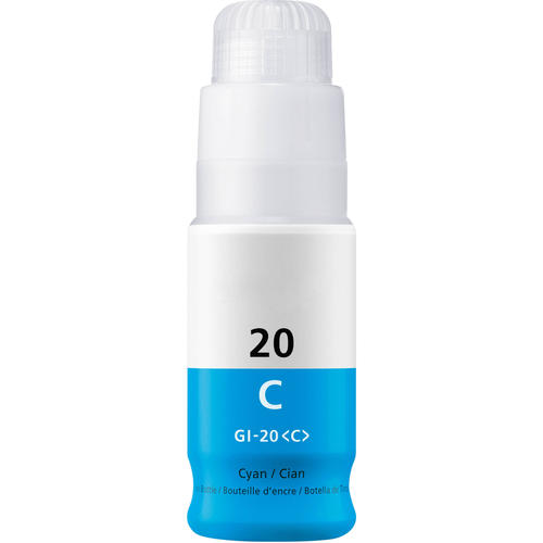 Canon GI20 Compatible Ink Bottle PGBK/C/M/Y for use in PIXMA G5020, PIXMA G6020, PIXMA G7020