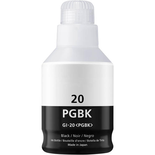 Canon GI-20 Compatible Ink Bottle Combo PGBK/C/M/Y for use in PIXMA G5020, PIXMA G6020, PIXMA G7020