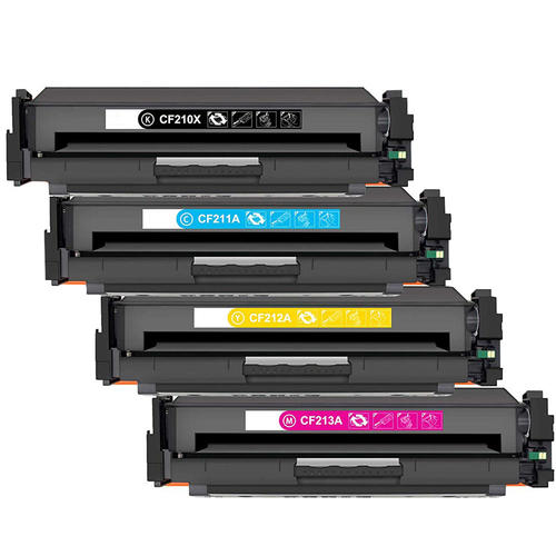 HP 131X Compatible Toner Cartridge High Yield Combo (BK/C/M/Y) for use in LaserJet Pro 200 Color M251n, LaserJet Pro 200 Color M251nw, LaserJet Pro 200 Color M276n, LaserJet Pro 200 Color MFP M276nw (High Capacity of 131A)