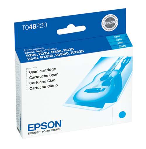 Original Epson 48, Cyan Ink Cartridge (T048220)