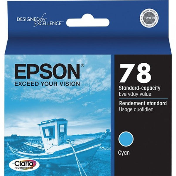 Original Epson® 78 (T078220) Cyan Ink Cartridge