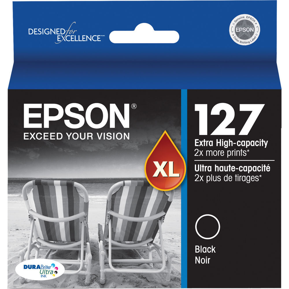 Original Epson® 127 (T127120) Black Ink Cartridge, Extra High Capacity