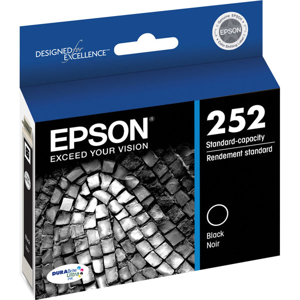 Original Epson 252 Black Ink Cartridge, High-Capacity (T252XL120)