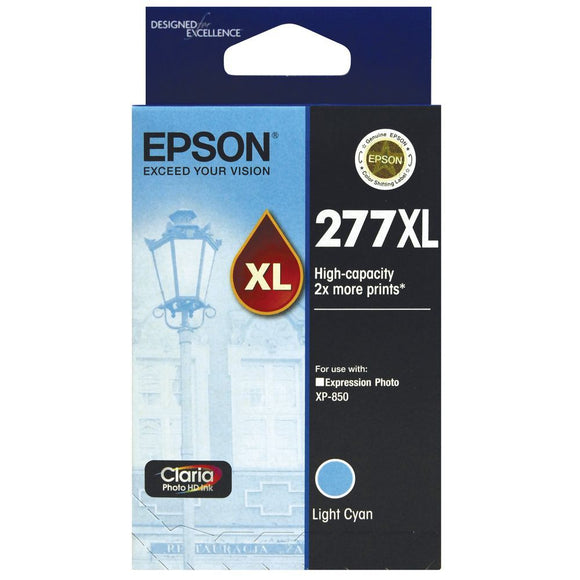 Original Epson 277XL (T277XL520) Light Cyan Ink Cartridge, HighCapacity