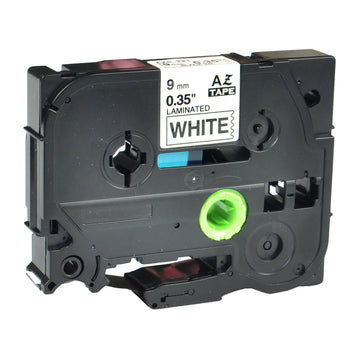 COMPATIBLE Brother Label Tape, 9mm Black on White, TZE221