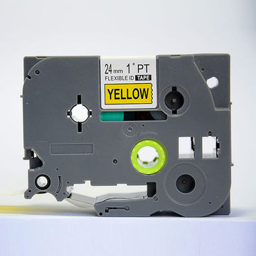 COMPATIBLE Brother Label Tape, 24mm Black on Yellow, TZE651