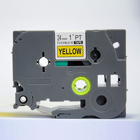 COMPATIBLE Brother Label Tape, 24mm Black on Yellow, TZE651