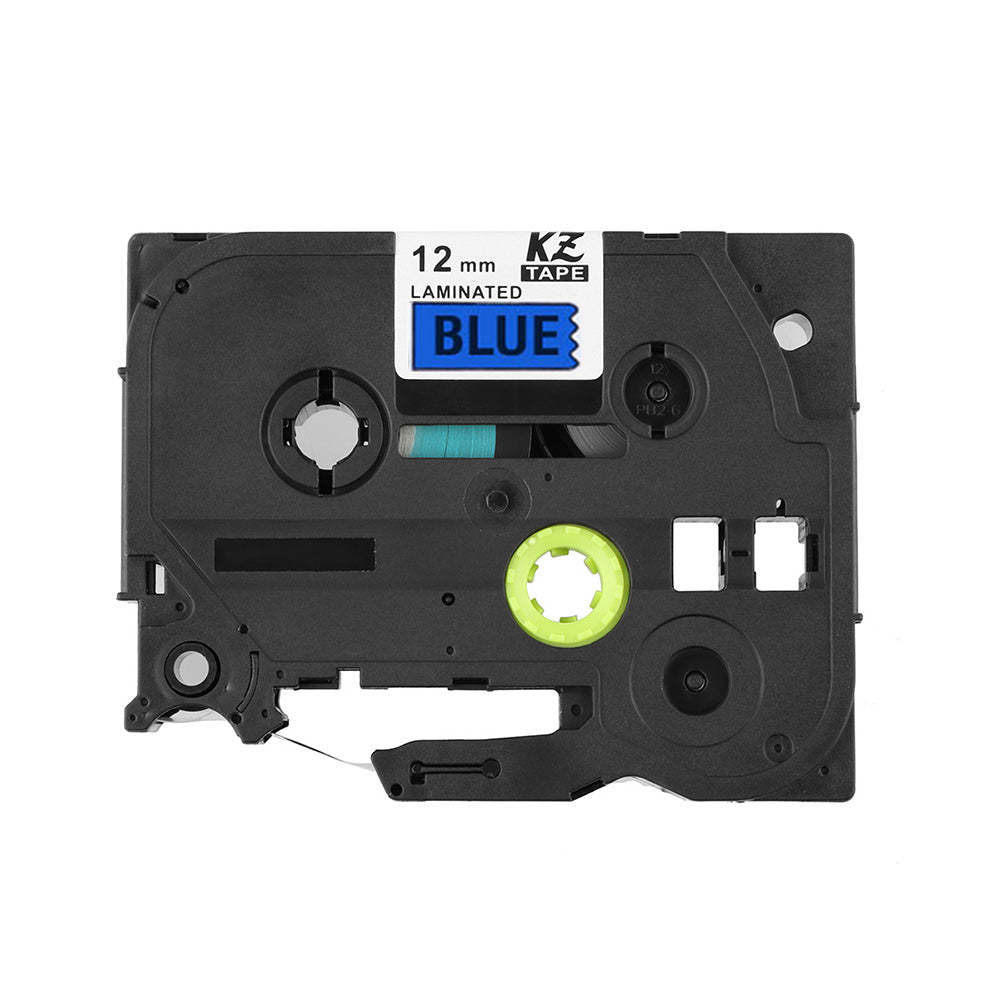 COMPATIBLE Brother Label Tape, 12mm Blue on White